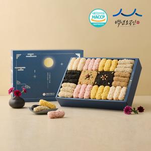 한과 강릉한과 수제한과 찹쌀과줄 한과세트 한과선물세트 3단 만월