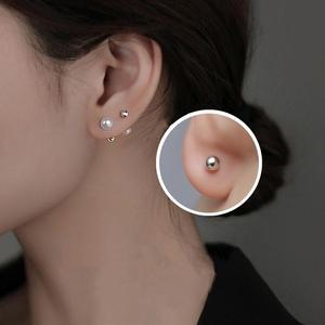 이스테리 925실버 담수진주 은피어싱 귀걸이 한쌍