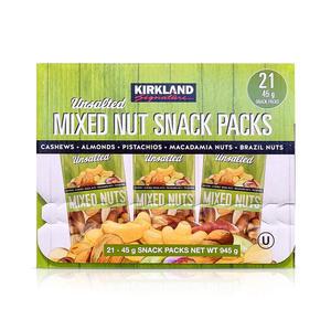 커클랜드 무염 믹스넛 스낵팩 45g x 21봉 코스트코 매일 하루 한줌 견과 믹스너트