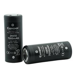 신제품 Keeppower IMR26650 7000mAh 전원 배터리 와이어 연소 테이블 다이빙로드 리튬