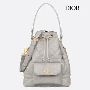 [블랑앤꼴레뜨]  25SS 그레이 양가죽 카로 스몰 버킷백  DIOR AS보증)