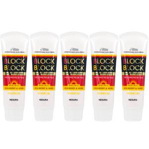 오뜨리 블록앤블록50 화이트닝 선크림80g x5개 SPF50+