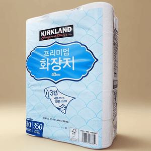 코스트코화장지 커클랜드  물에잘녹는 무형광 프리미엄휴지 3겹40m30롤1팩