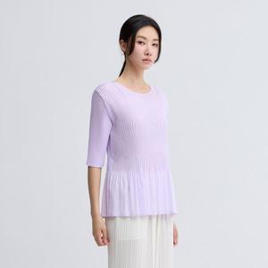 [플리츠미](대구신세계)웨이브 플로우 플리츠 티셔츠_EPTSM325006