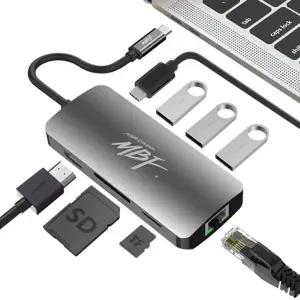 엠비에프 USB C타입 8in1 멀티허브 MBF-UC8IN1AC/다용도허브/멀티포트허브/USB허브/C타입USB허브/포트허브