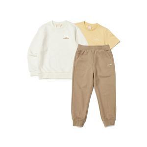 [아이더](본점)JUU23201 에센셜 키즈 남여공용 맨투맨 3PCS 세트 (W6,N7) 2개 색상