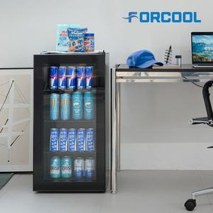 포쿨 음료수냉장고 쇼케이스 미니 가정용 업소용 음료 술장고 KVC-90 블랙 90L