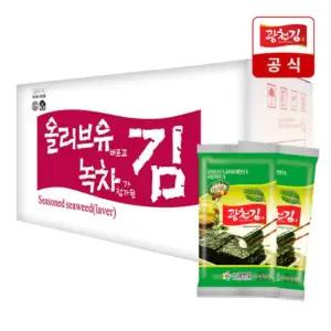 [광천김] 올리브유 녹차 미니 도시락김 2g 240봉 1박스