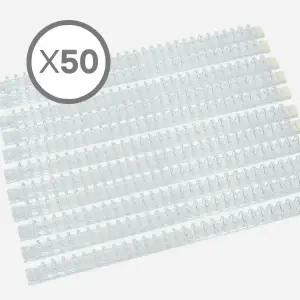 이글바인더 A4 30공 똑딱 루즈리프 집게링 10mm 투명 X50개 묶음 /원터치 루즈링 플라스틱 다공 셀프 제본