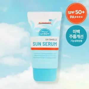 알로하와이 UV쉴드 에어핏 선세럼 60ml SPF50+ PA++++ /백탁없는 수분 썬크림 선블록 자외선차단제
