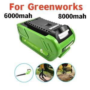 Greenworks 용 AJ 40v 6.0/8.0Ah 배터리 29462 29282 G-MAX 잔디 깎는 기계 전동 공구 리튬 이온 충전지