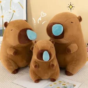 귀여운 카피바라 콧물 인형 25 중형 캐릭터 동물 봉제 쿠션 모찌 선물
