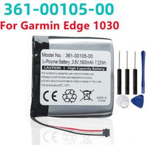 핫배터리 361-00105-00 Garmin Edge 1030 자전거 속도계 + 무료 도구 용 고품질 교체
