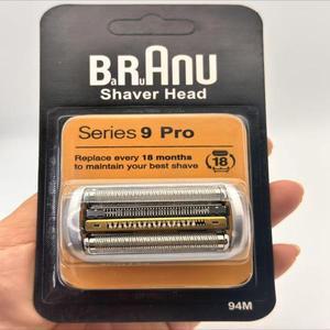 Braun Series 9 Pro 전기 면도기 94M 블레이드 메쉬 커버에 적합 오리지널 교체 헤드에 골드