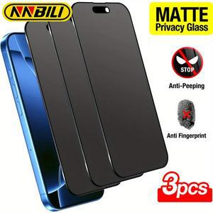 NNBILI 3개 매트 프라이버시 스크린 보호필름 (아이폰 17, 16, 15, 14, 13, 12, 11 Pro Max Plus, Air, 16E