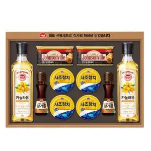 사조 해표 선물세트 안심특선 88호 / 카놀라유 참치캔 참기름 잔슨빌햄 / 부직포가방포함 /선물세트