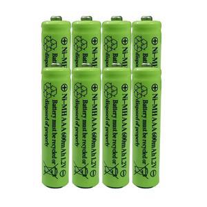 GSUIVEER Ni-mh AAA 600mAh 1.2V 태양광 조명용 충전식 배터리 야외 정원 램프(8팩)