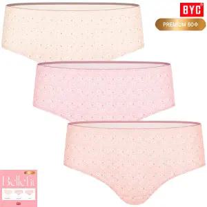 BYC60수면스판큐밴드적용미디여삼각팬티3매입 WNF2265