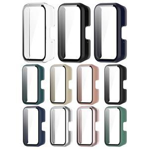 삼성 Galaxy Fit 3 SM-R390 용 강화 유리 낙하 방지 방진 기능이있는 PC 시계 케이스 시계 화면 보호기