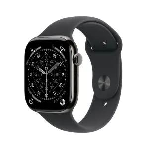 (1차예약) 애플워치 11 셀룰러 42mm 슬레이트 티타늄 케이스 블랙 스포츠 밴드 (SM) MF8R4KH/A