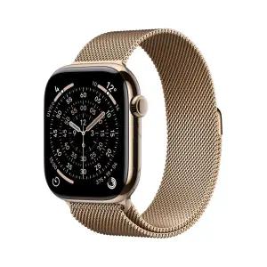 (1차예약) 애플워치 11 셀룰러 46mm 골드 티타늄 케이스 골드 밀레니즈 루프 (SM) MFD74KHA