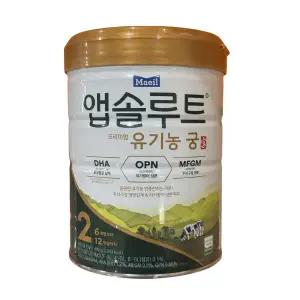 매일유업 앱솔루트 유기농 궁 분유 2단계 6-12개월 800g 2개 JJ몰