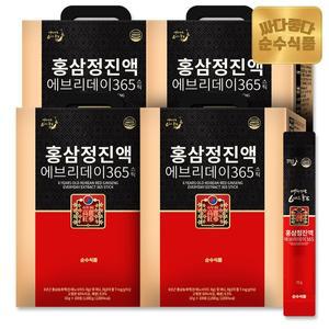 [순수식품] 6년근 홍삼정 진액 에브리데이 365 4박스(400포)
