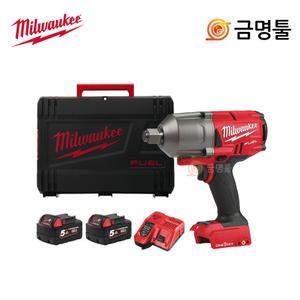 밀워키 M18 FHIWF34-502X 충전임팩렌치 18V 5.0AH 2팩 밀워키하이토크임팩렌치