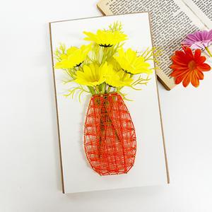 [오피스스쿨] 토단 스트링아트 코스모스 가을 화병 만들기 1인세트 DIY 인테리어 소품 실공예