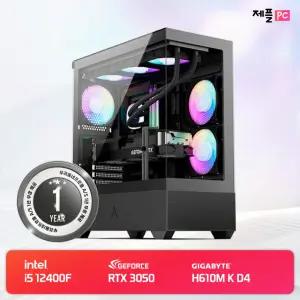 인텔 코어i5-12세대 12400F H610M K D4 RTX 3050 WINDFORCE OC V2 D6 6GB 게이밍 익스프레션 G02