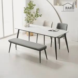 [/착불배송] 캐슬 1800 포세린 통 세라믹 6인 식탁 세트 (식탁+의자2+벤치1)