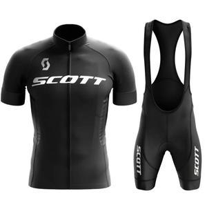남성용 사이클링 저지 세트, 2024 스콧 프로 자전거 팀, 반팔, Maillot Ciclismo, 여름 통기성 의류