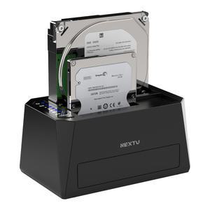NEXTU 크발소 C타입/USB3.0 2.5인치/3.5인치 SSD/HDD 2베이 도킹스테이션 20TB지원
