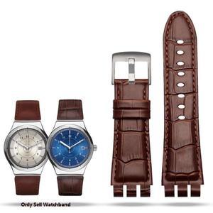 남성용 진짜 가죽 시계 밴드, 스와치 IRONY YOS440 449 448 401G, 라지 사이즈 시리즈 팔찌 스트랩, 23mm,