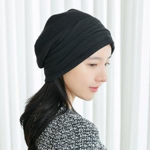 [hat'scompany]투톤셔링 두건 비니 여성 겨울 니트 모자 조리모 항암 방한 머리두건
