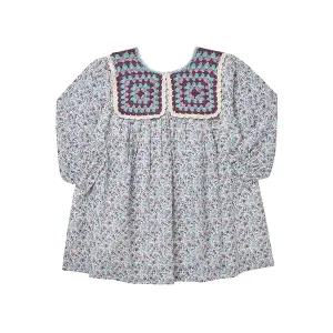 루이스미샤 GRI-W23-S0221 (Warise) 와리스 플로럴 크로셰 아동 원피스 타임메카