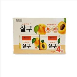 [블루마켓]살구비누 은은한향 미용비누 목욕비누 100g 4개입 세안비누 세수비누 알비누 업소용비누