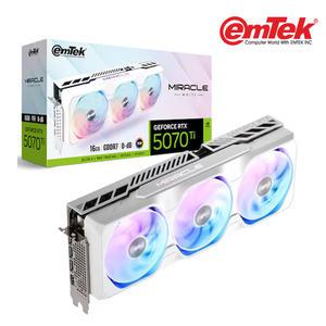 -이엠텍 지포스 RTX 5070 Ti MIRACLE WHITE D7 16GB (정품) 그래픽카드 VGA