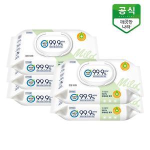 깨끗한나라 클린 손소독티슈 마일드 캡형 60매 x 5팩