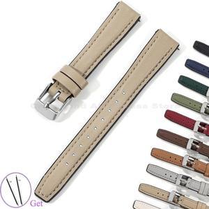 10mm 12mm 암소 가죽 시계 스트랩 초박형 손목 벨트 14mm 16mm 슬림 시계 밴드 세이코 SSVW165 여성용 Lola rose with Tool