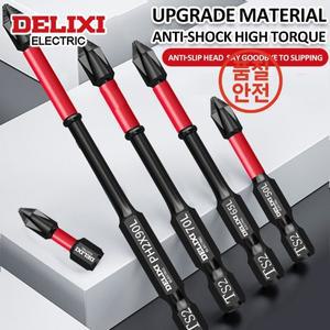 전동드릴 팁DELIXI ELECTRIC Brand 6 Pieces Screw Drill Bit Magnetic Impact Bit setfor Home Repair Co