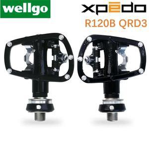 Wellgo 초경량 페달 퀵릴리즈 장치 산악 자전거 로드 페달 MTB 베어링 클리트 자동 잠금 페달 R120B QRD QR