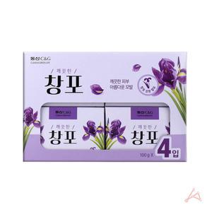 창포 비누 플로럴향 세안 목욕 100g 4개입