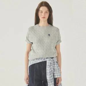 [후아유](의정부점)Steve Cable Short Sleeve Sweater (U) WHKAF2411U