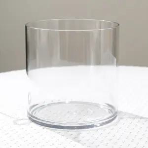 PET 원형 원통 화분 실린더 화병 10x10cm 조화꽃 전용 꽃병 투명 플라스틱 인테리어 장식 소품 소형
