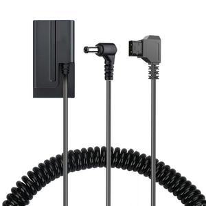Sony NP F550 더미 배터리에 대한 DC5521 D-Tap 커넥터용 전원 어댑터 케이블
