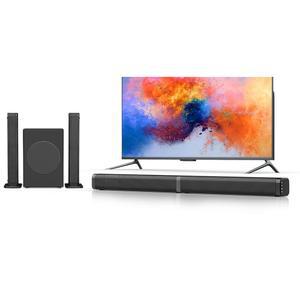 서브우퍼가 있는 스마트 TV용 Puxinat 2 in 1 분리형 사운드 바, 홈 시어터용 Bluetooth 5.0 서라운드 시스템, ARC/광학/Aux/USB TV 스피커, 트레블/베이스 조정, 10가지 EQ 모드, 리모컨