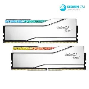 [서린공식] G.SKILL DDR5-6400 CL32 TRIDENT Z5 ROYAL 실버 패키지 (32GB(16Gx2))