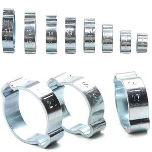 10/20PCS 호스 클램프 더블 이어 웜 드라이브 워터 파이프 5 20mm 스프링