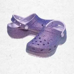 매장 크록스 CROCS 여성 클래식 플랫폼 이리데슨트 글리터 글로우 클로그 211024-5BR V1GCA5 1284854